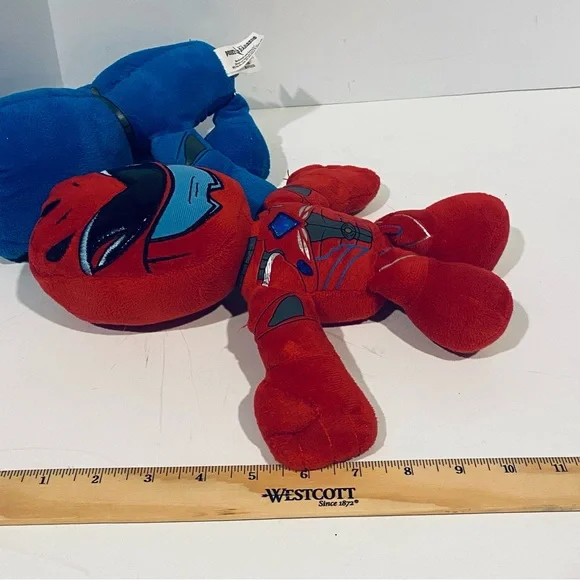 Power Rangers Blue and Red Plush Toy Movie Rangers 10” - Picture 9 of 9
